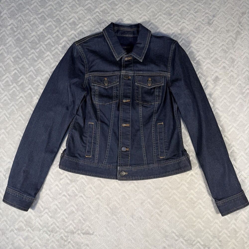 New NWT Talbots Classic Denim Jean Jacket Dark Blue Wash Size Small Women's